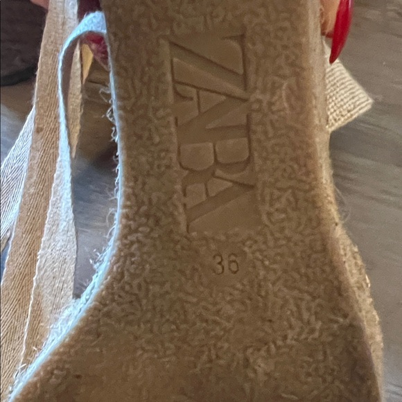 Zara Tan Espadrille Flats with Ankle Ties - Picture 7 of 7